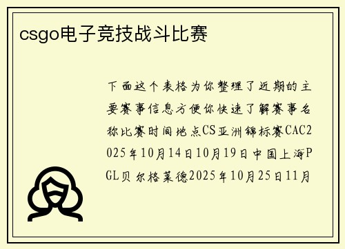 csgo电子竞技战斗比赛